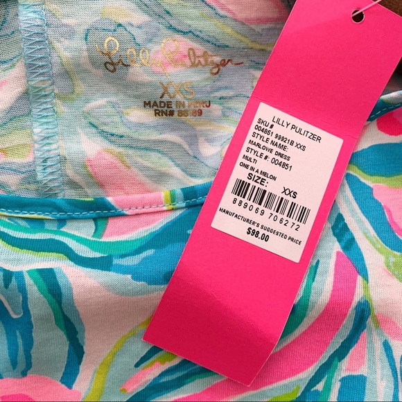 Lilly Pulitzer One in a Melon Marlowe Dress XXS - Picture 3 of 3